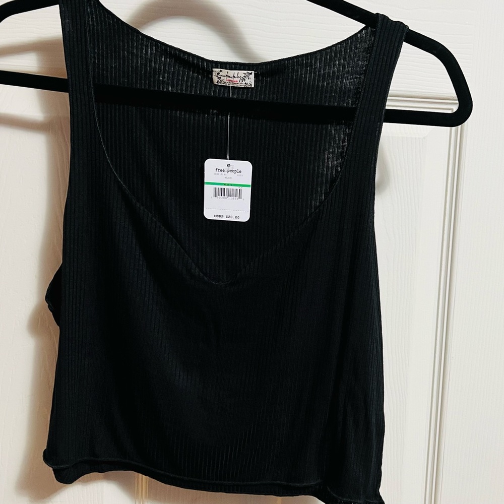 Free People Black V-neck Bralette